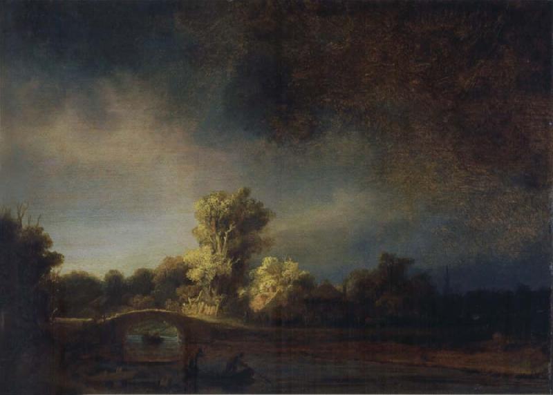 REMBRANDT Harmenszoon van Rijn Landscape with a Stone Bridge oil painting image
